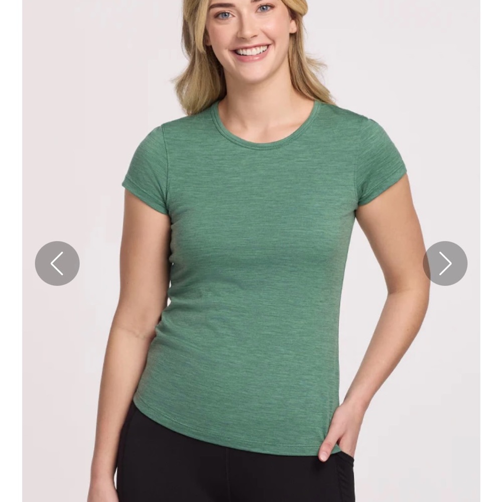 Woolx Addie Short Sleeve Crew, Sea Mist